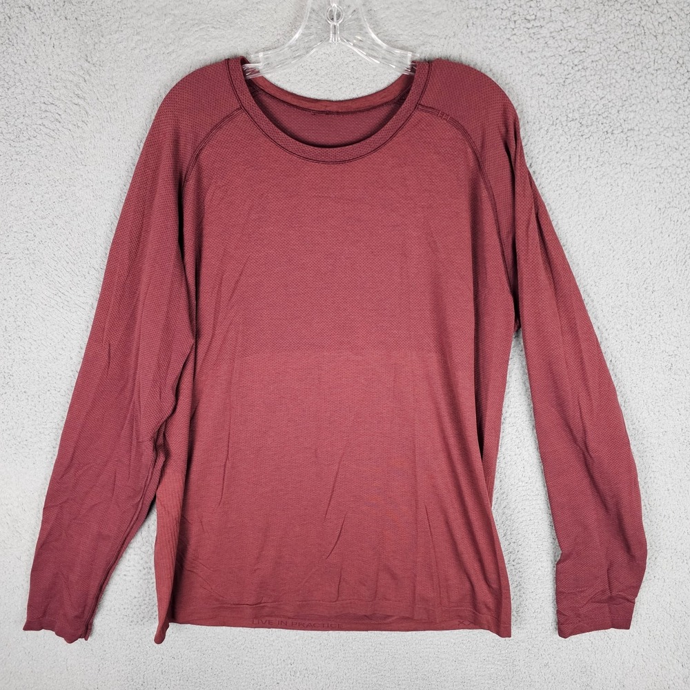 Lululemon Metal Vent Tech Tee Shirt Men's 2XL Textured Knit Long Sleeve Pullover